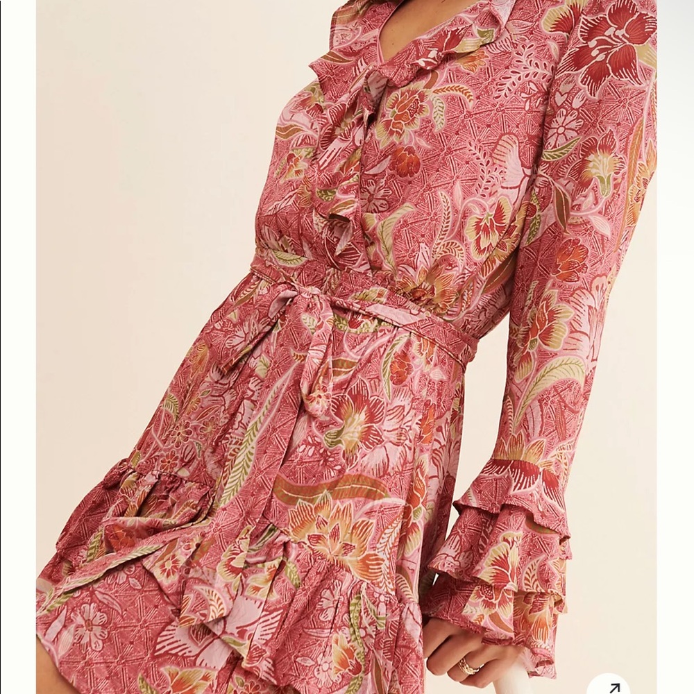 BTFL-LIFE RUFFLE NECKLINE MINI DRESS - Picture 2 of 3